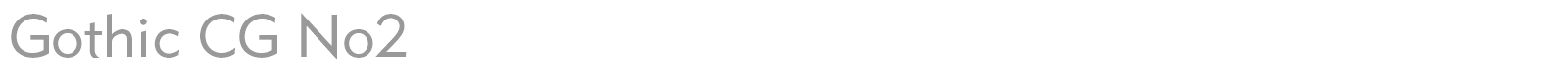 Gothic CG No2 font preview